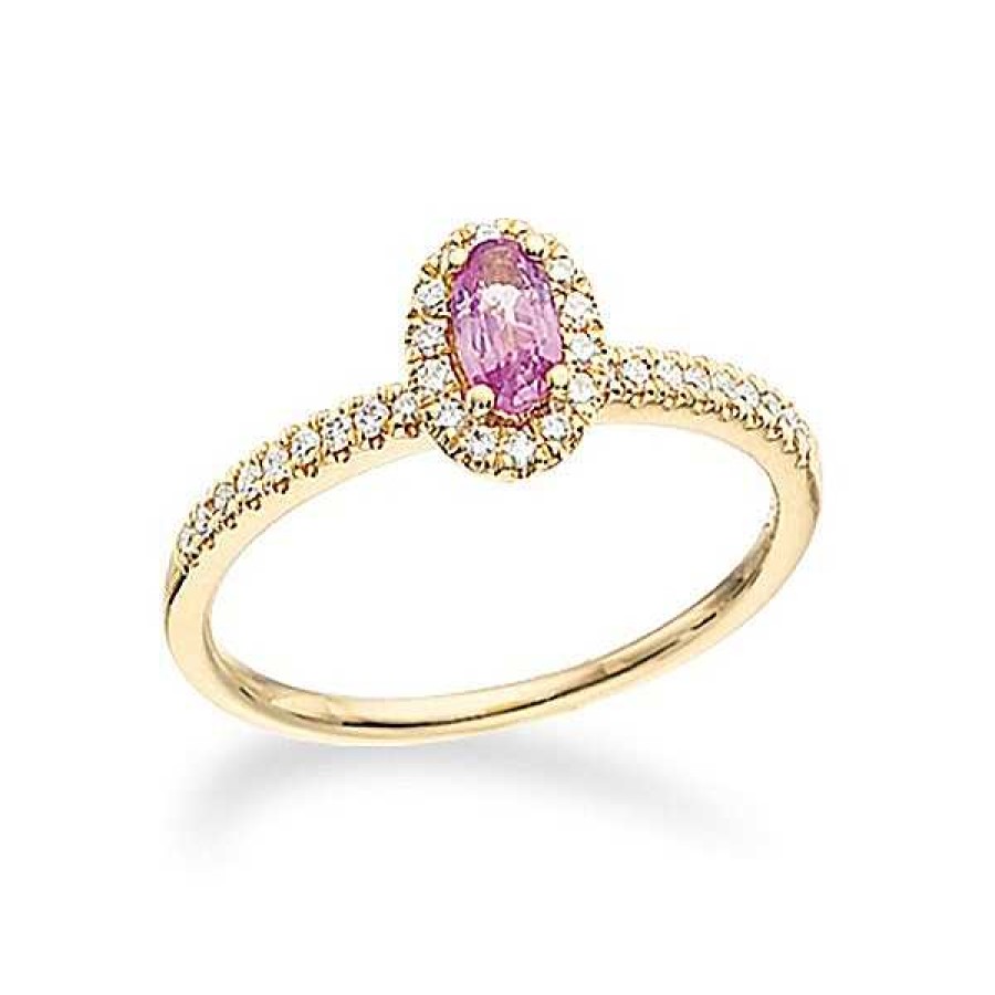 Ringe Scrouples | Scrouples - Ring Aus 14 Kt. Gold Mit Rosa Saphiren