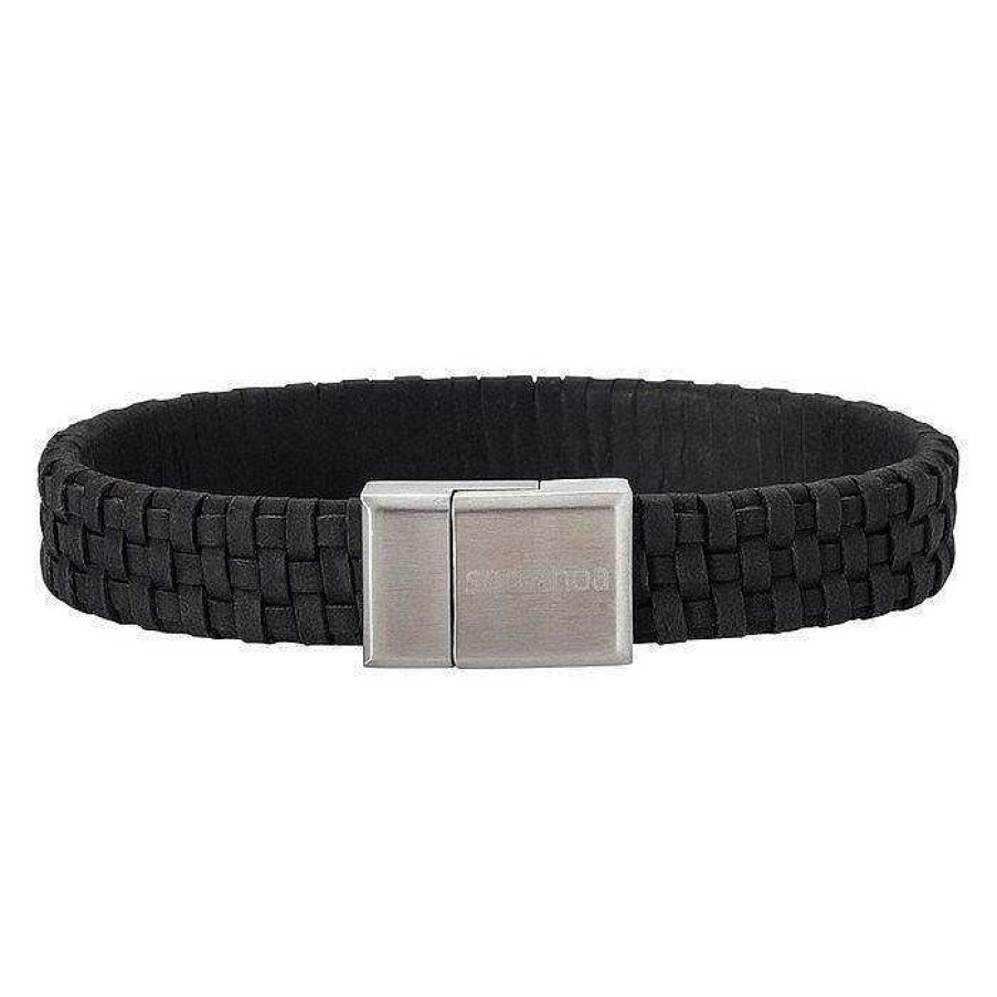 Armb Nder Nordahl Andersen | Son Of Noa - Herrenarmband Aus Schwarzem Geflochtenem Leder