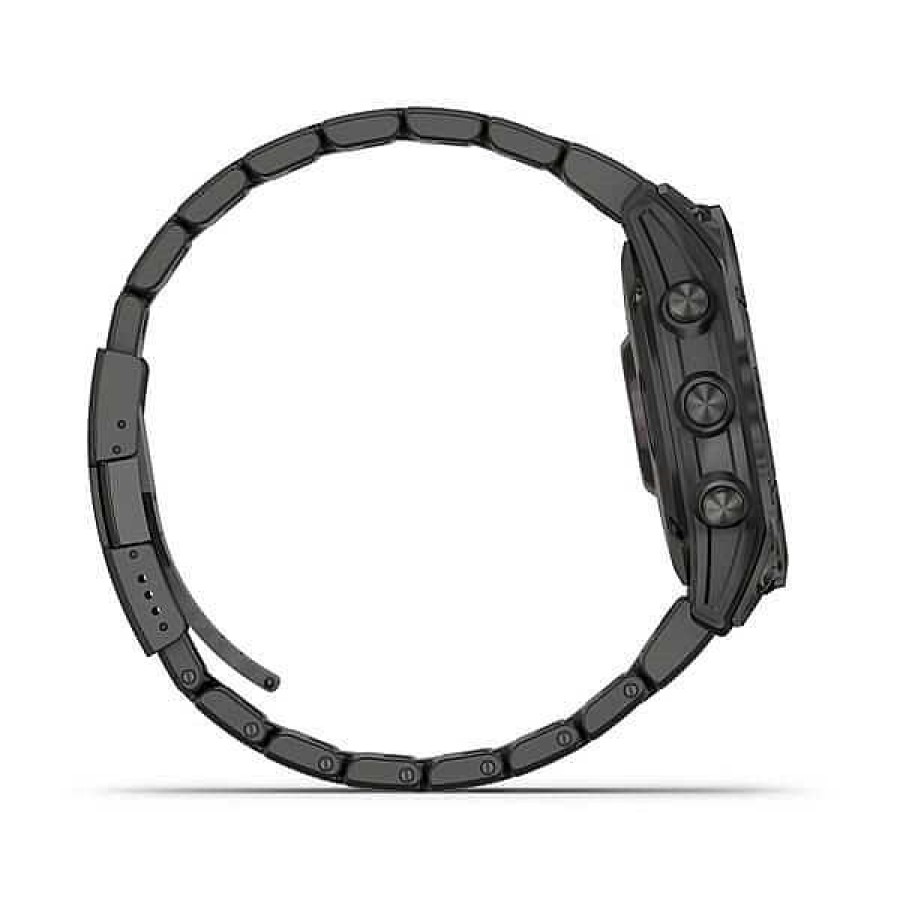 Uhren GARMIN | Garmin - Fenix 7 Sapphire Solar Mit Dlc-Titan Und Titanarmband