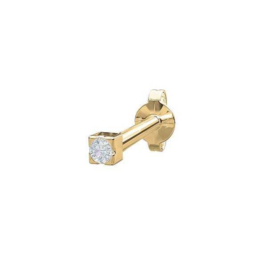 Piercing Schmuck Nordahl Andersen | Piercingschmuck - Pierce52, Ohrring Aus 14Kt. Gold Mit Diamant