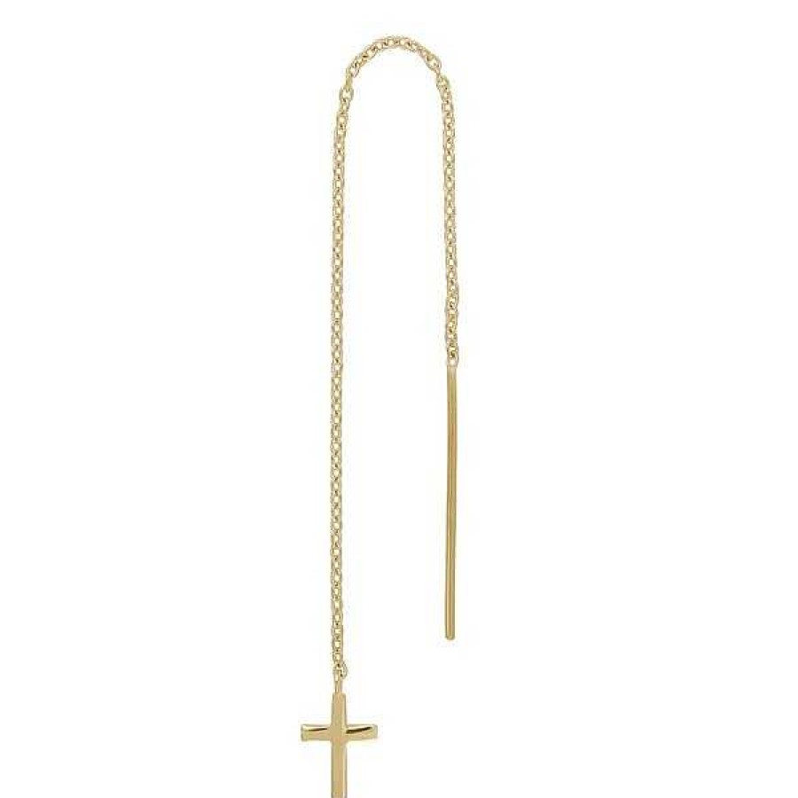 Ohrringe Nordahl Andersen | Piercingschmuck - Pierce52, Ohrring Aus 8-14Kt. Gold Mit Kreuz