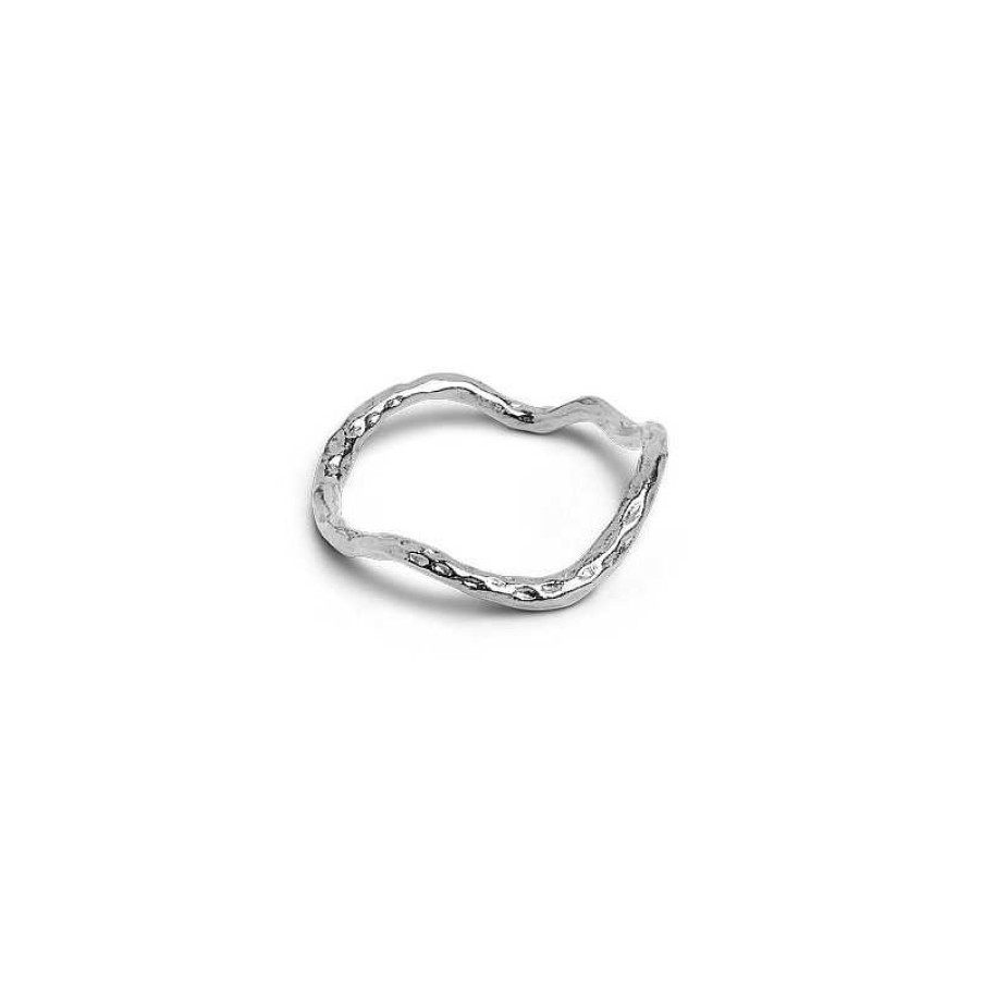 Ringe Enamel Copenhagen | Enamel - Sway Ring In Matt Geh Mmert Silber