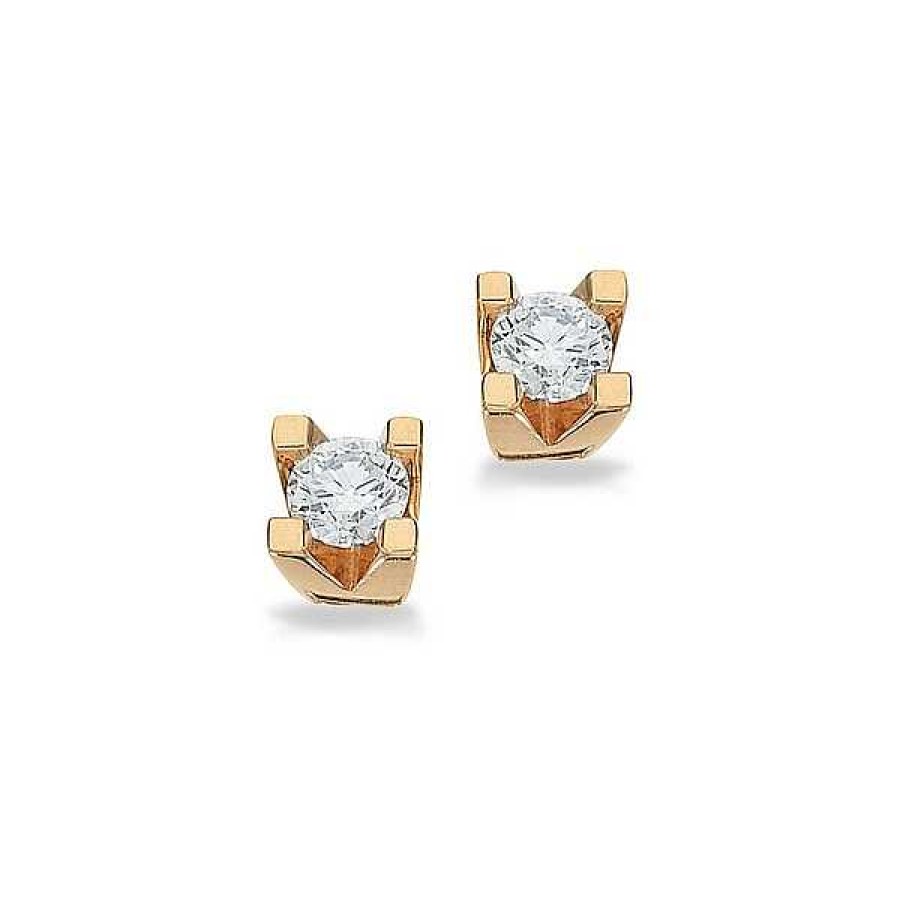 Ohrringe Scrouples | Kleopatra Ohrringe Aus 14Kt. Gold 0,10Ct.-0,50Ct. Diamanten