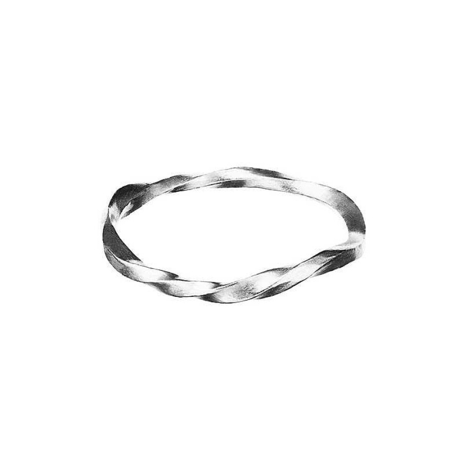 Ringe Maanesten | Maanesten - Siv Ring In Silber Mit Verdrehung