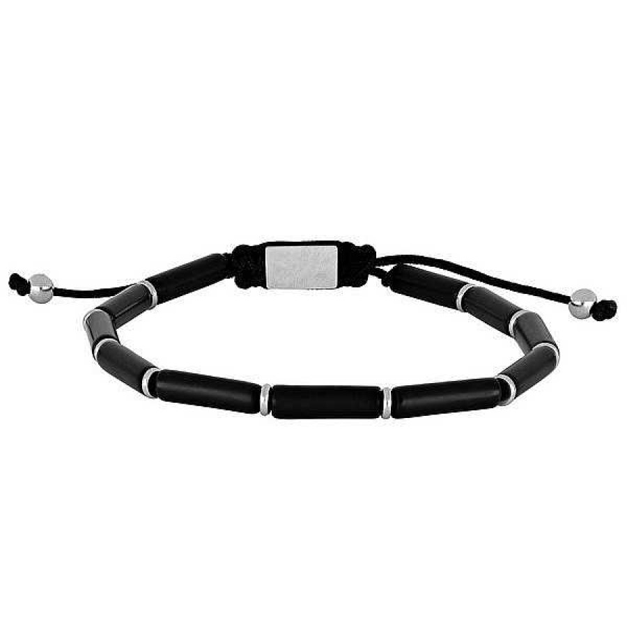 Schmuck F R M Nner Nordahl Andersen | Son Of Noa - Schwarzer Onyx Herrenarmband In Silber