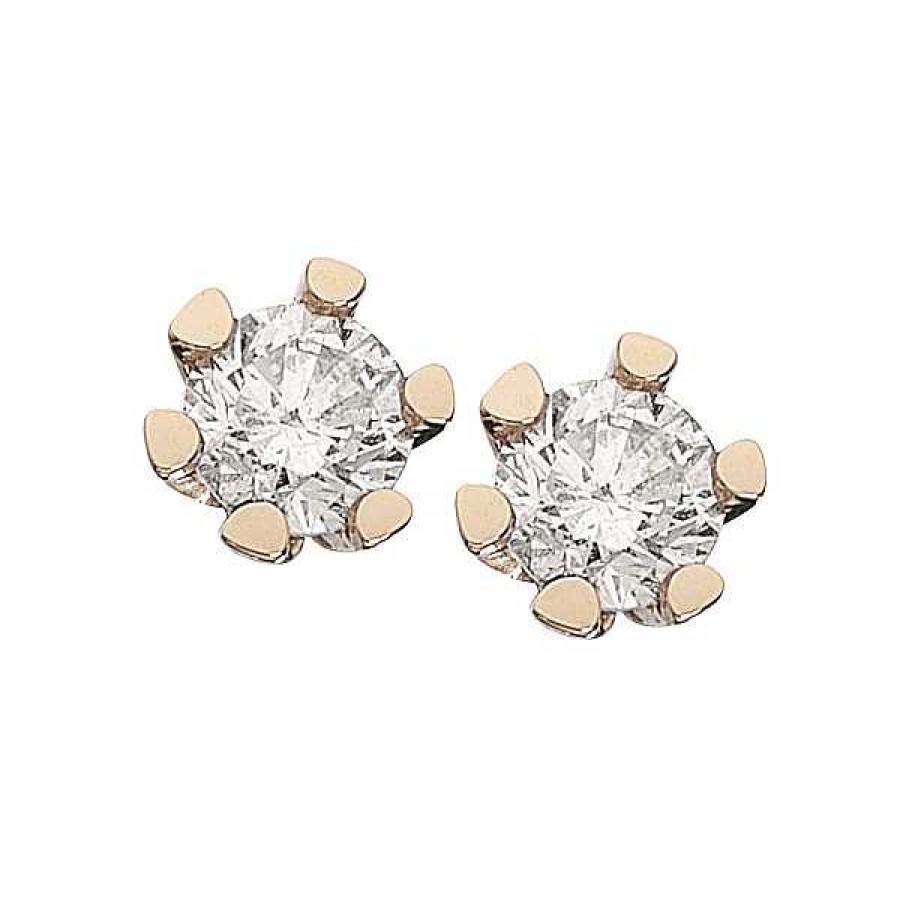 Ohrringe Scrouples | Vida Ohrstecker 8 Kt. Gold Mit Brillanten Von Insgesamt 0,06 - 0,40Ct.