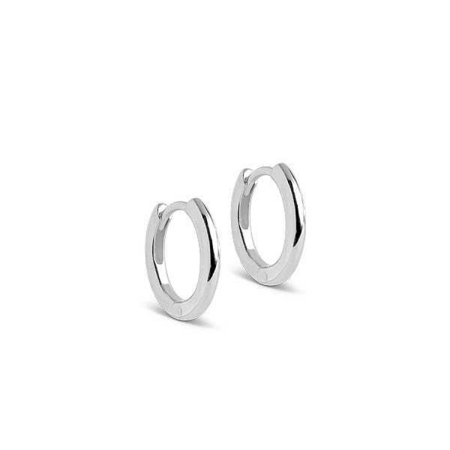 Ohrringe Enamel Copenhagen | Enamel - Chunky Classic Hoops (10Mm) In Silber