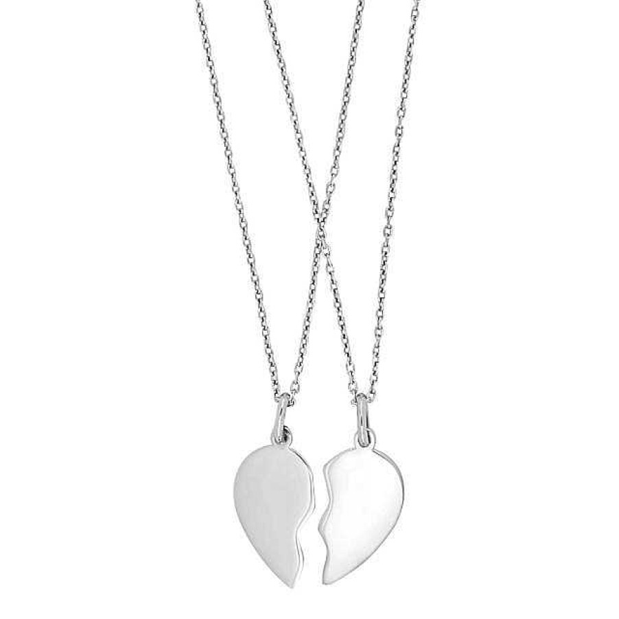 Kinderschmuck Nordahl Andersen | Noa Kids - Break-Heart Anh Nger In Silber Mit 2 Halsketten