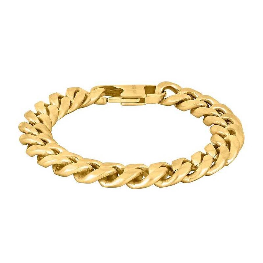 Armb Nder Nordahl Andersen | Son Of Noa - Herrenarmband Aus Mattem Stahl Mit Ip Gold 21Cm