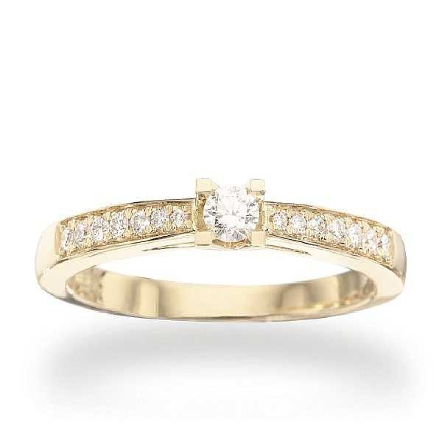 Ringe Scrouples | Kleopatra Queen Ring Aus 14Kt. Gold 0,15-0,53Ct. Diamanten