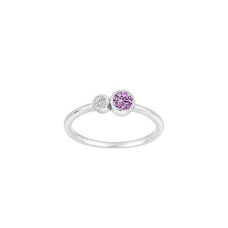 Ringe JoanliNor | Joanli Nor - Idanor Ring Mit Rosa Und Wei Zirkonia In Silber**