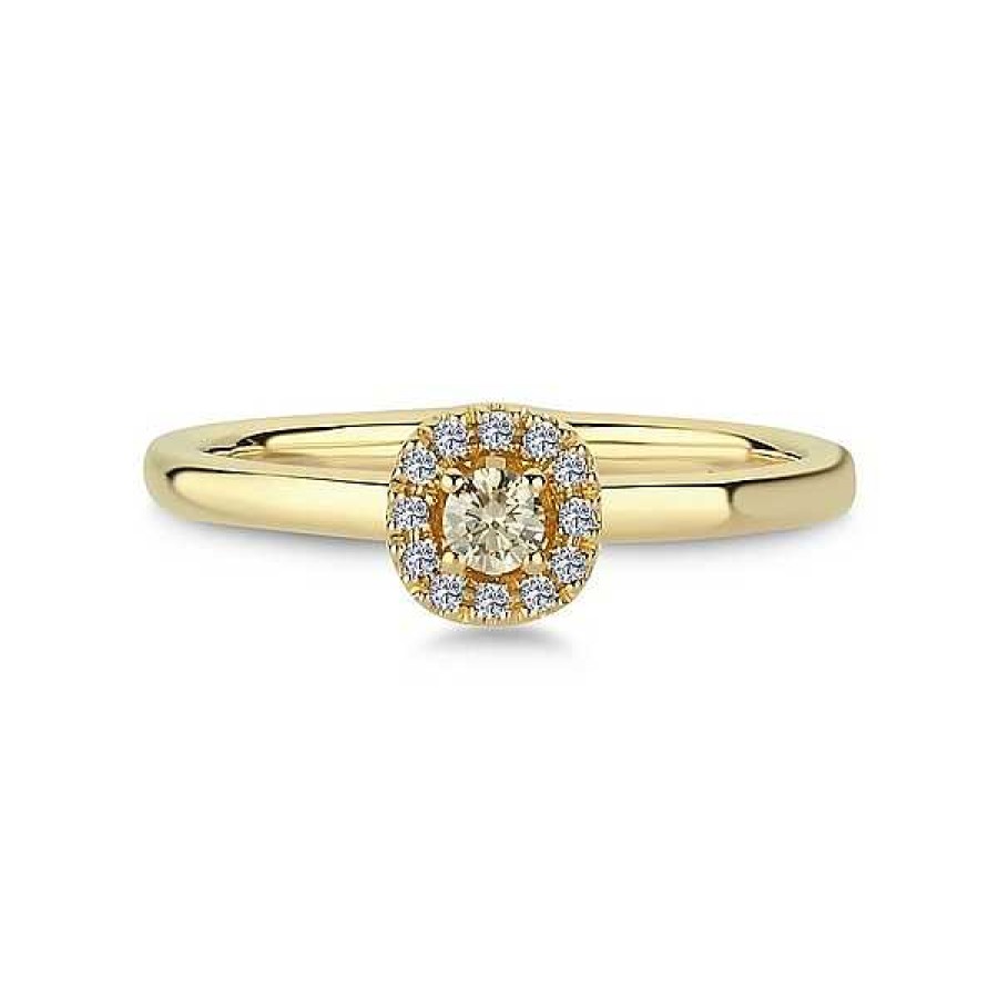 Ringe Nuran | Nuran - Champagnerring Aus 14 Kt Gold Mit Insgesamt 0,16Ct.