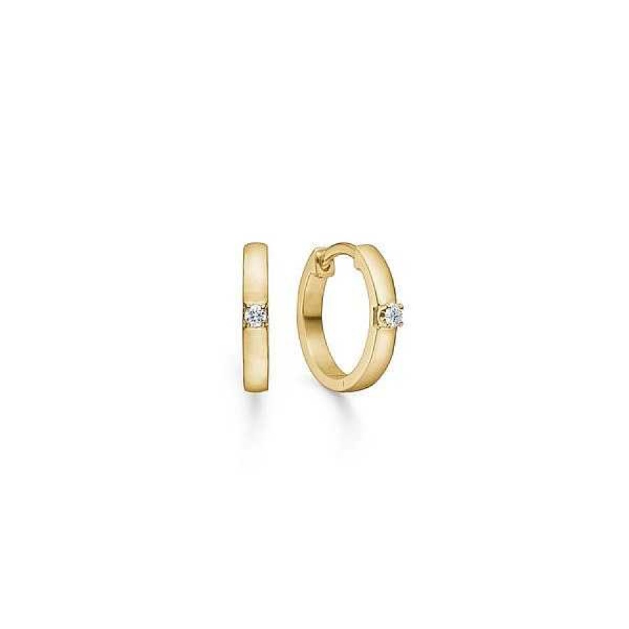 Ohrringe Mads Z | Mads Z - Crown Alliance Ohrringe Aus 14-Kar Tigem Gold Mit Diamanten Von Insgesamt 2 X 0,04 Ct.