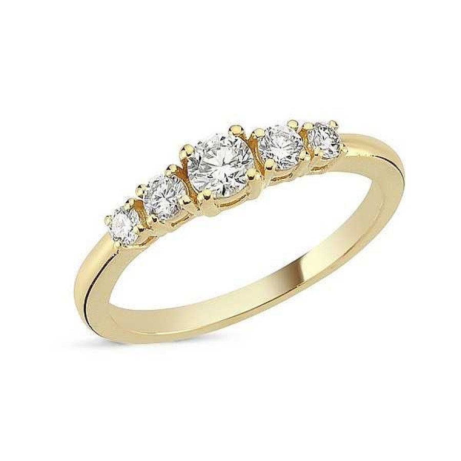 Ringe Nuran | Nova Diamantring Aus 14Kt Gold Mit Insgesamt 0,61Ct