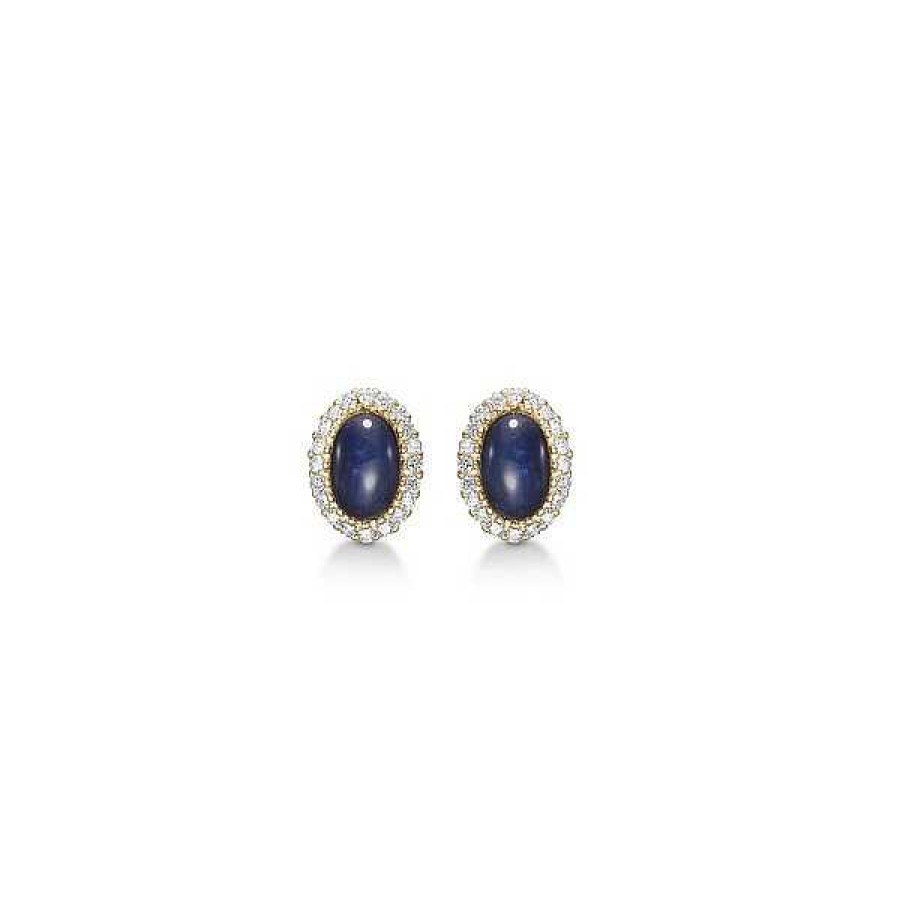 Ohrringe Mads Z | Mads Z - Royal Sapphire Ohrringe Aus 14 Karat Gold Mit Saphiren Und Diamanten