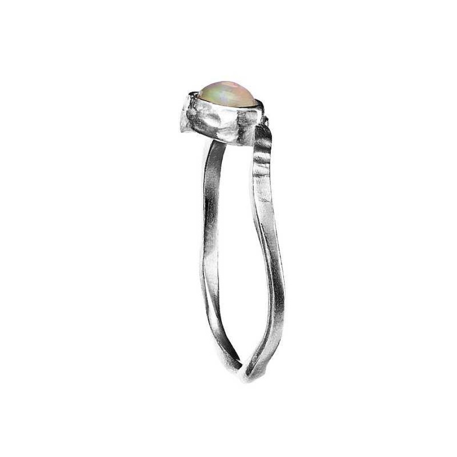 Ringe Maanesten | Maanesten - Cille Ring Aus Silber Mit Opal