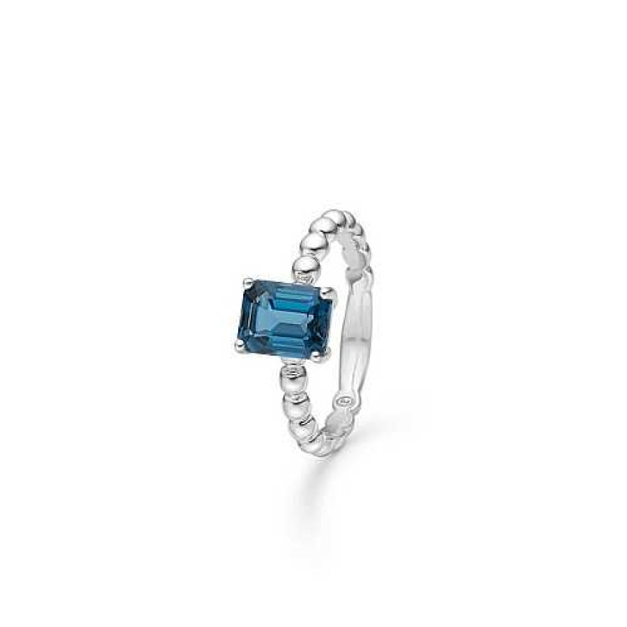 Ringe Mads Z | Mads Z - Beerenring Aus Silber Mit Blauem Topas