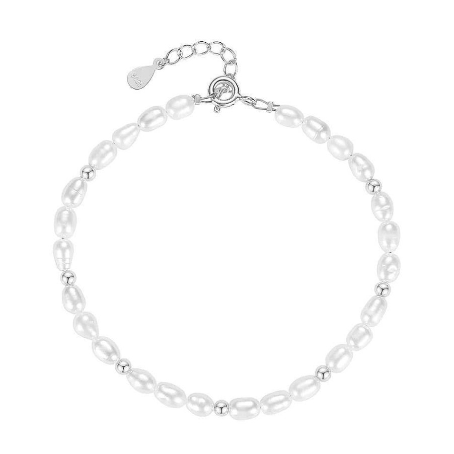 Armb Nder MerlePerle | Merleperle - Ava Armband In Silber Mit Perlen