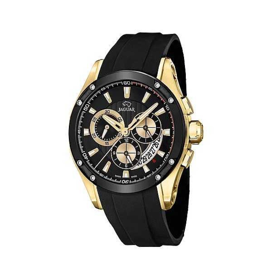 Uhren Jaguar | Jaguar - Herren-Sonderedition Chrono In Ros Gold Mit Doppelgold Und Schwarz