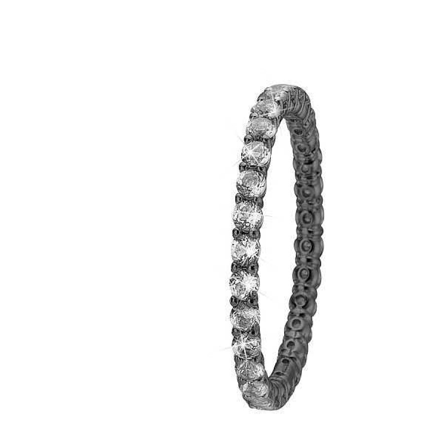 Ringe Christina Jewelry & Watches | Christina Collect Schwarz Silber Ring "Unforgettable Love "**