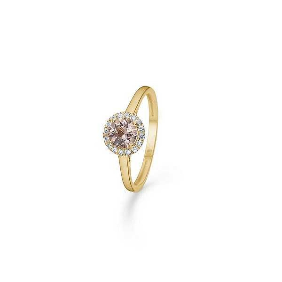 Ringe Mads Z | Mads Z - Florence Ring Aus 14Kt. Gold Mit Morganit Mit 0,10Ct.**