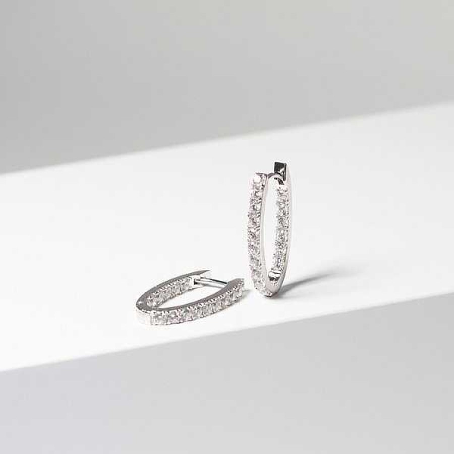 Ohrringe Sif Jakobs Jewellery | Sif Jakobs - Ellisse Piccolo Hoops Silber Wei