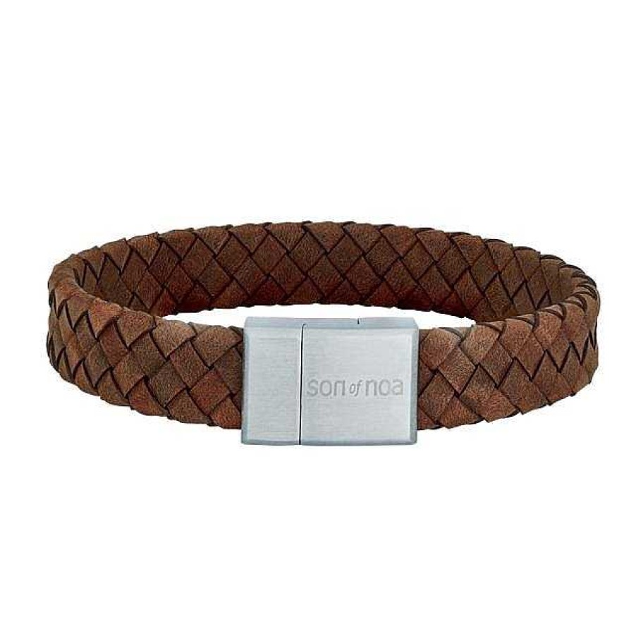 Armb Nder Nordahl Andersen | Son Of Noa Herren Armband Aus Geflochtenem Braunem Leder 19-23 Cm