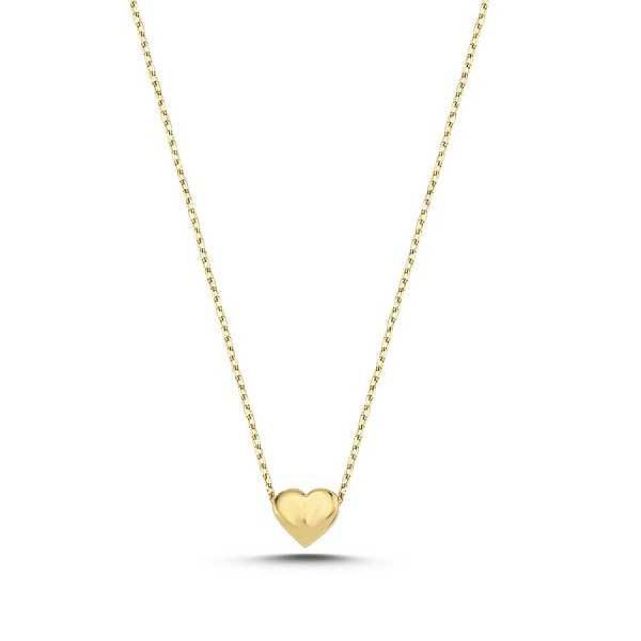 Halsketten Melfia | Melfia Halskette Mit Herz-Anh Nger 14Kt. Gold