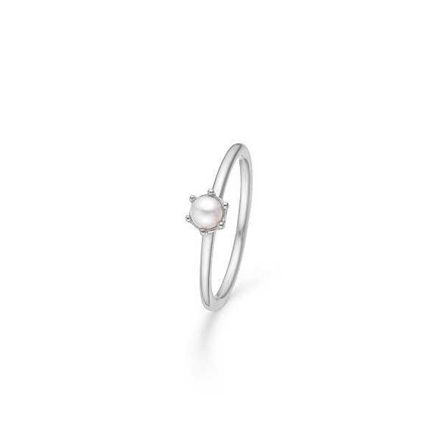 Ringe Mads Z | Mads Z - Poesie Solit R Perle Ring In Silber Mit Perle