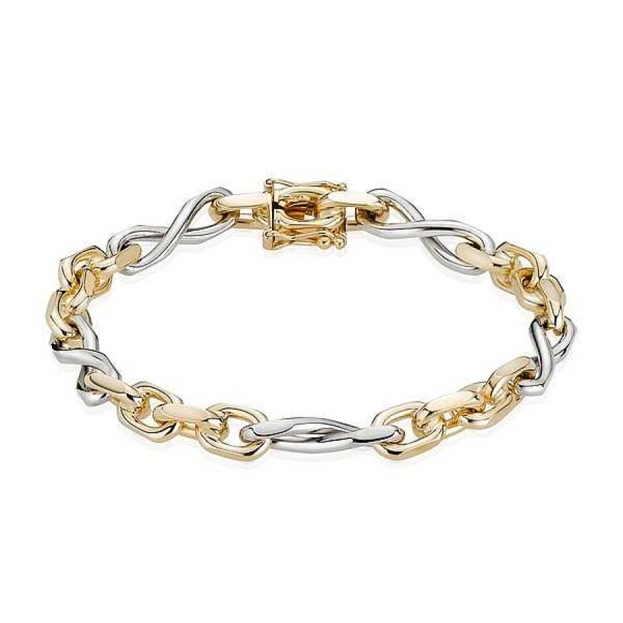 Armb Nder BNH | Ankerschleife Armband 14Kt. Gold Und Wei Gold (Gr E Und L Nge W Hlen)