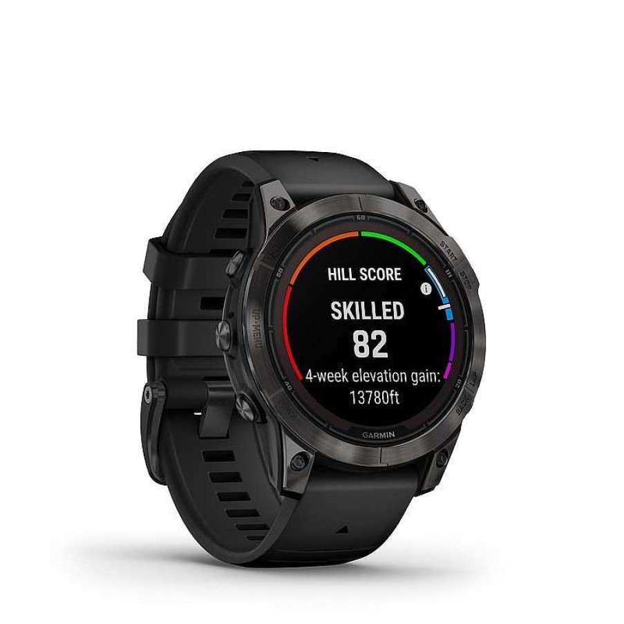 Uhren GARMIN | Garmin - Fenix 7 Pro Sapphire Solar In Titan Mit Silikonband