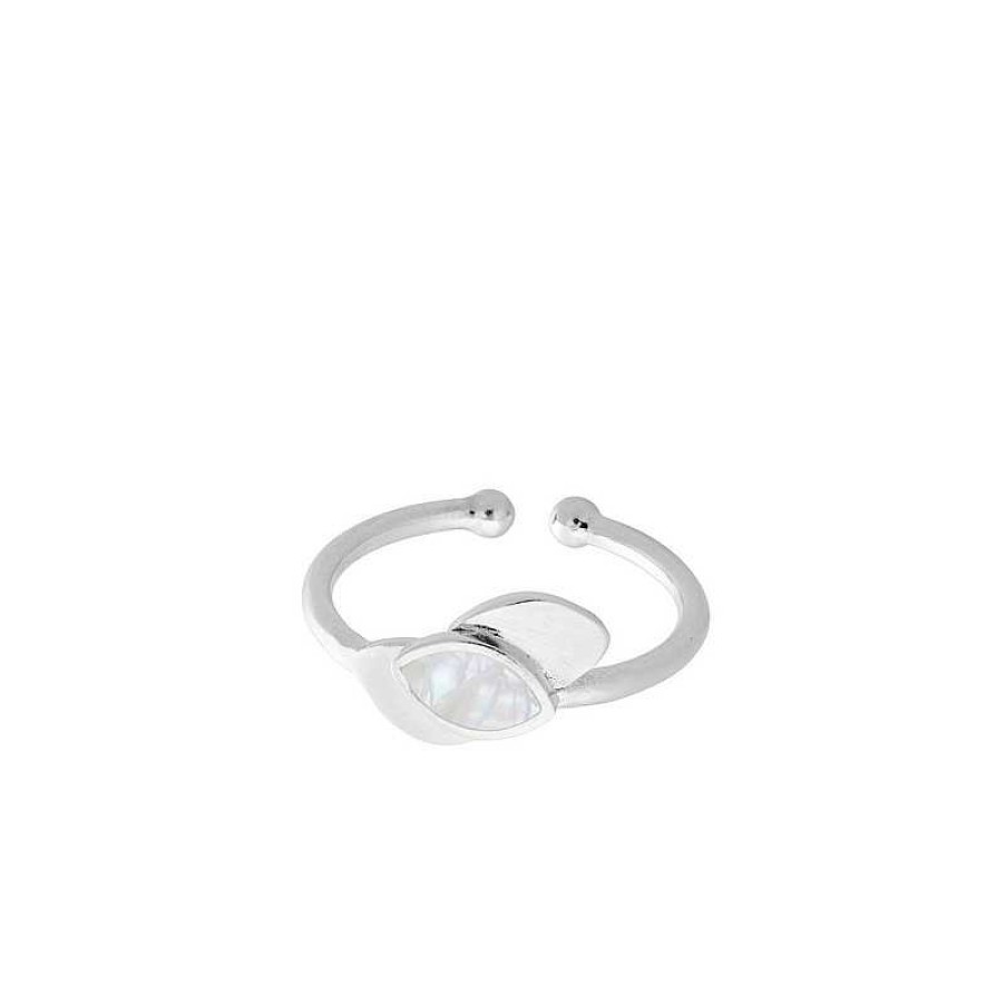 Ringe Pernille Corydon | Pernille Corydon - Flake Ring Aus Silber M Perlmutt