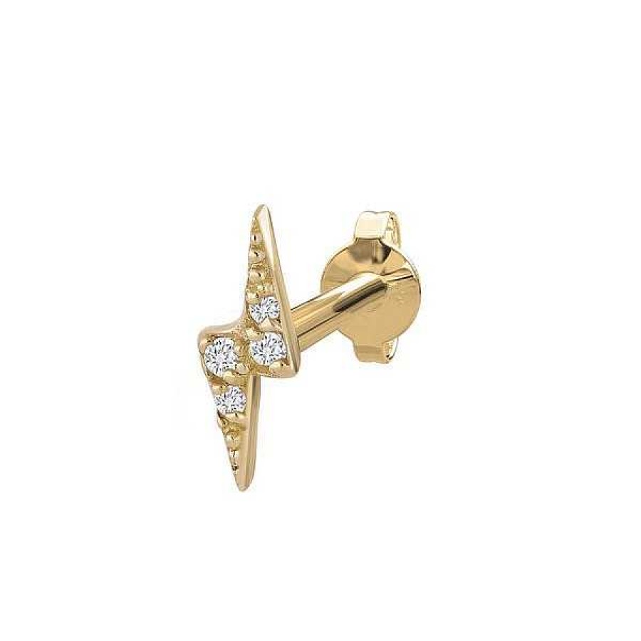 Ohrringe Nordahl Andersen | Nordahl Jewellery - Ohrring Pierce52 Mit Blitz Aus 14Kt. Gold