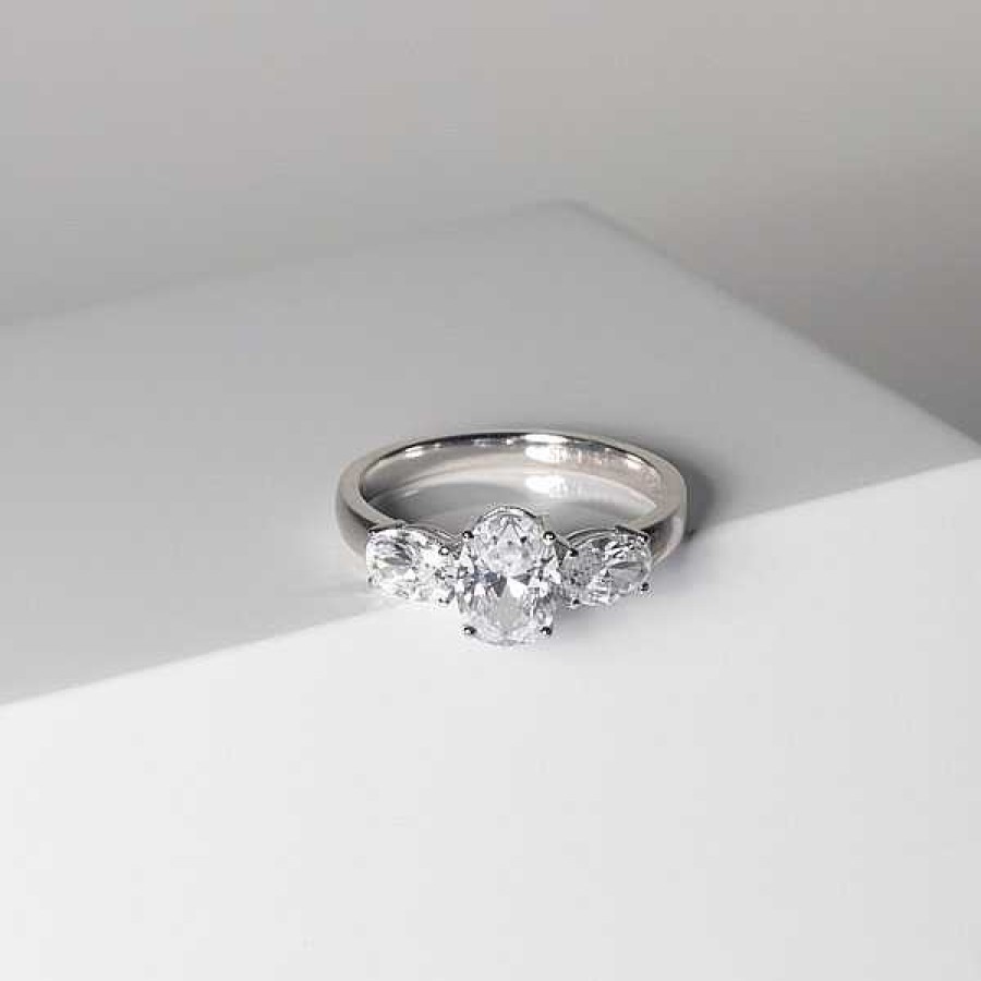 Ringe Sif Jakobs Jewellery | Sif Jakobs - Ellisse Drei Ringe In Silber M. Zirkonia