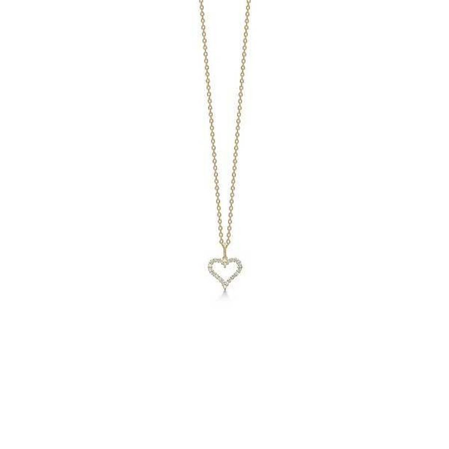 Halsketten Mads Z | Mads Z - Tender Heart Anh Nger Aus 14 Karat Gold Mit 0,20 Karat Brillanten