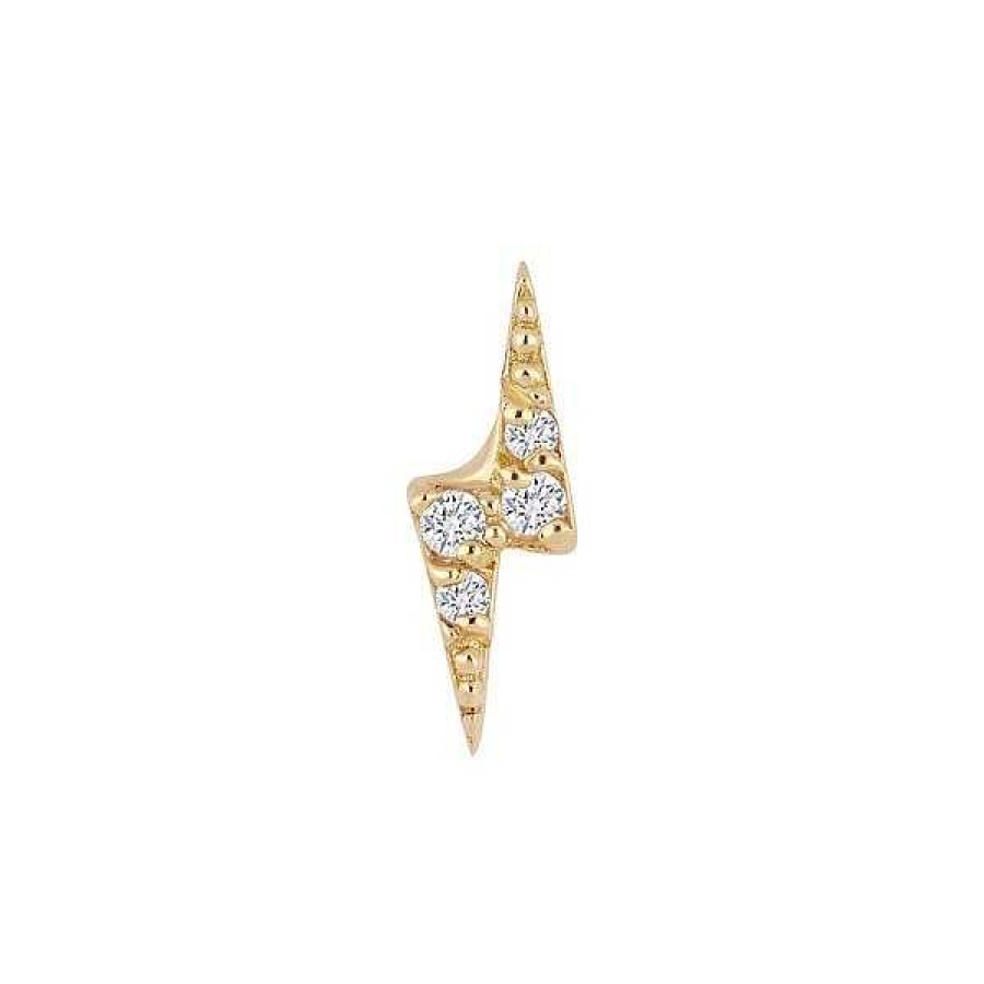 Ohrringe Nordahl Andersen | Nordahl Jewellery - Pierce52 Labret-Ohrring Mit Blitz 14Kt. Gold