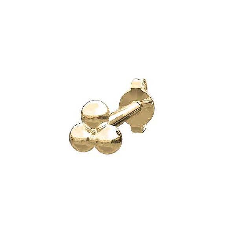 Ohrringe Nordahl Andersen | Piercingschmuck - Pierce52, Ohrring Aus 14Kt. Gold Mit 3 Kugeln