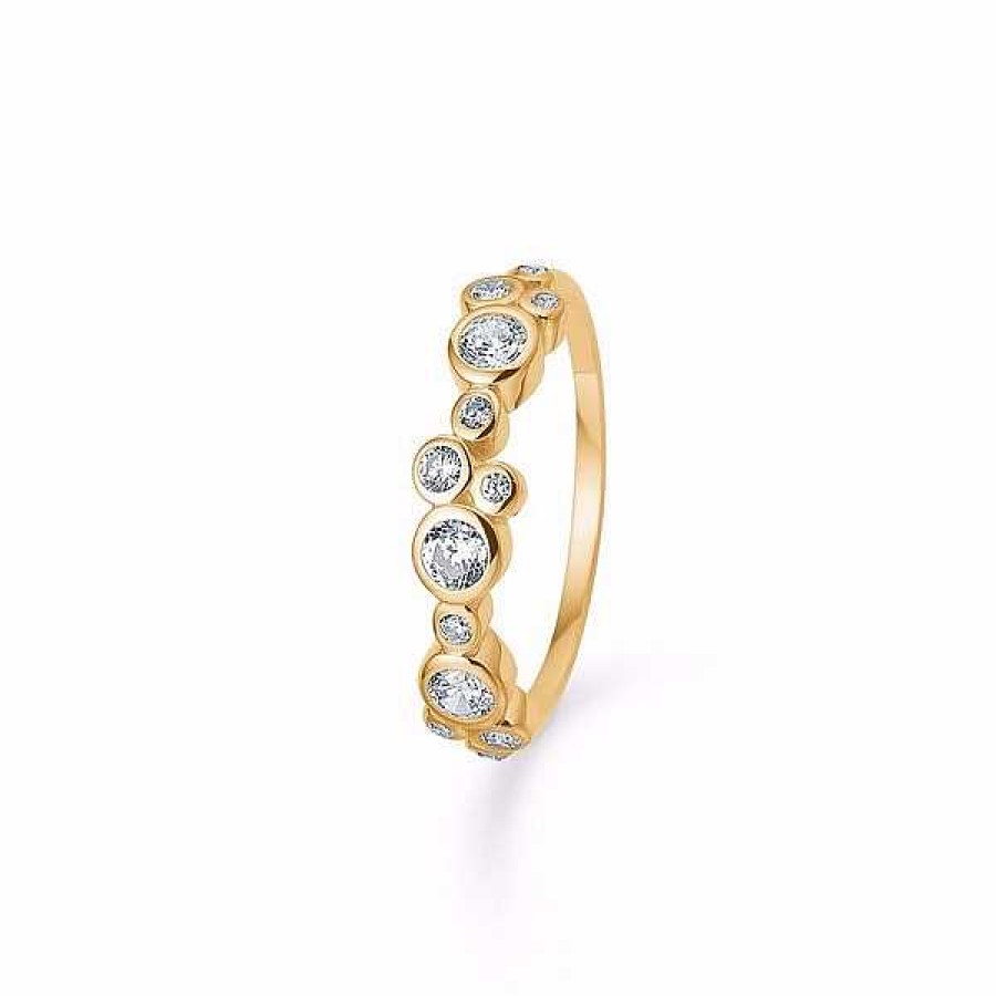 Ringe Guld & Sølv Design | Gold & Silber Design - Ring Aus 8 Kt. Gold Mit Wei Em Zirkonias