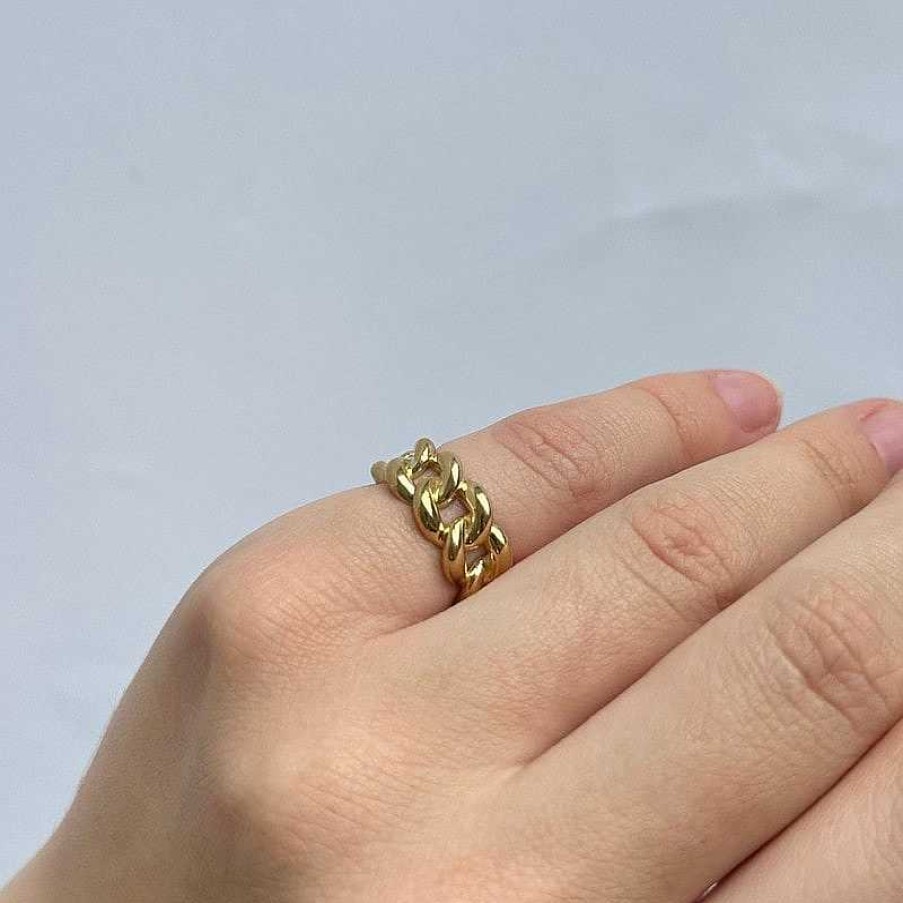 Ringe Siersbøl | Siersb L - Ring Aus 8 Karat Gold Mit Panzermotiv