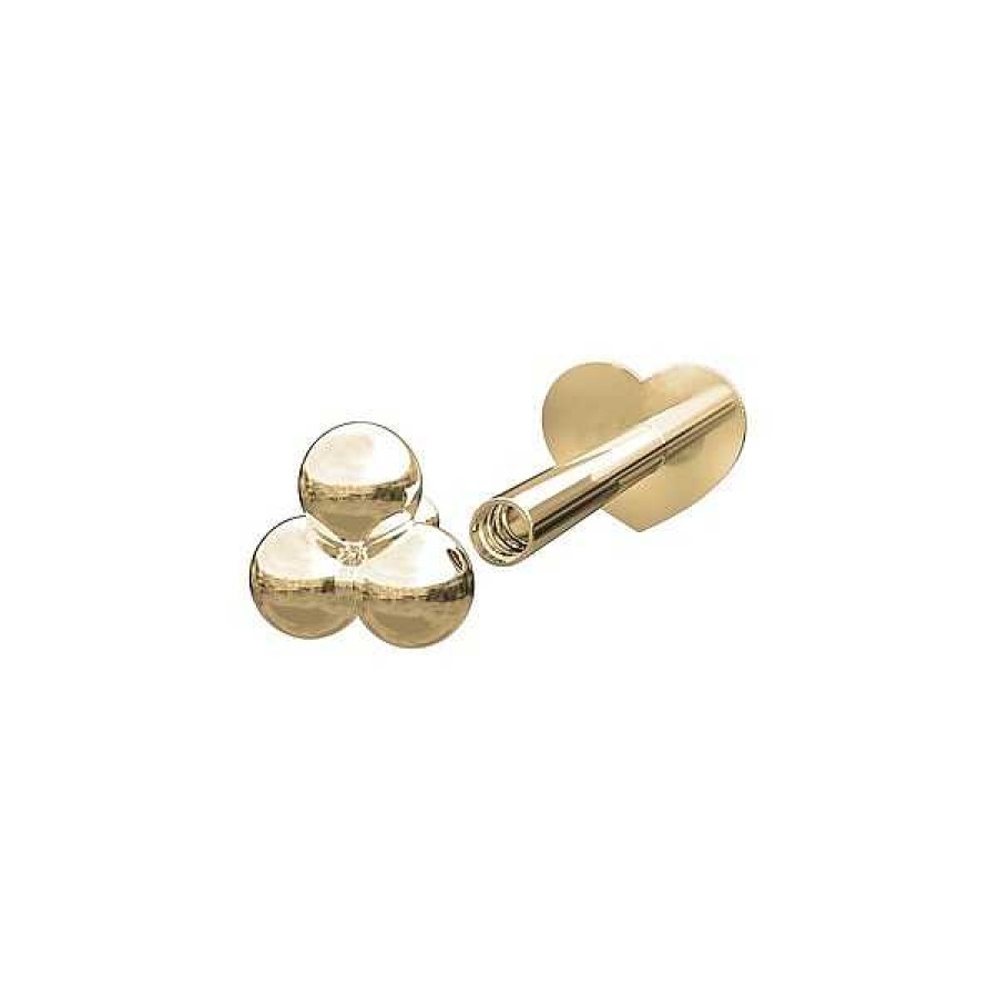 Ohrringe Nordahl Andersen | Piercingschmuck - Pierce52, 14Kt. Gold Labret-Piercing Mit 3 Kugeln