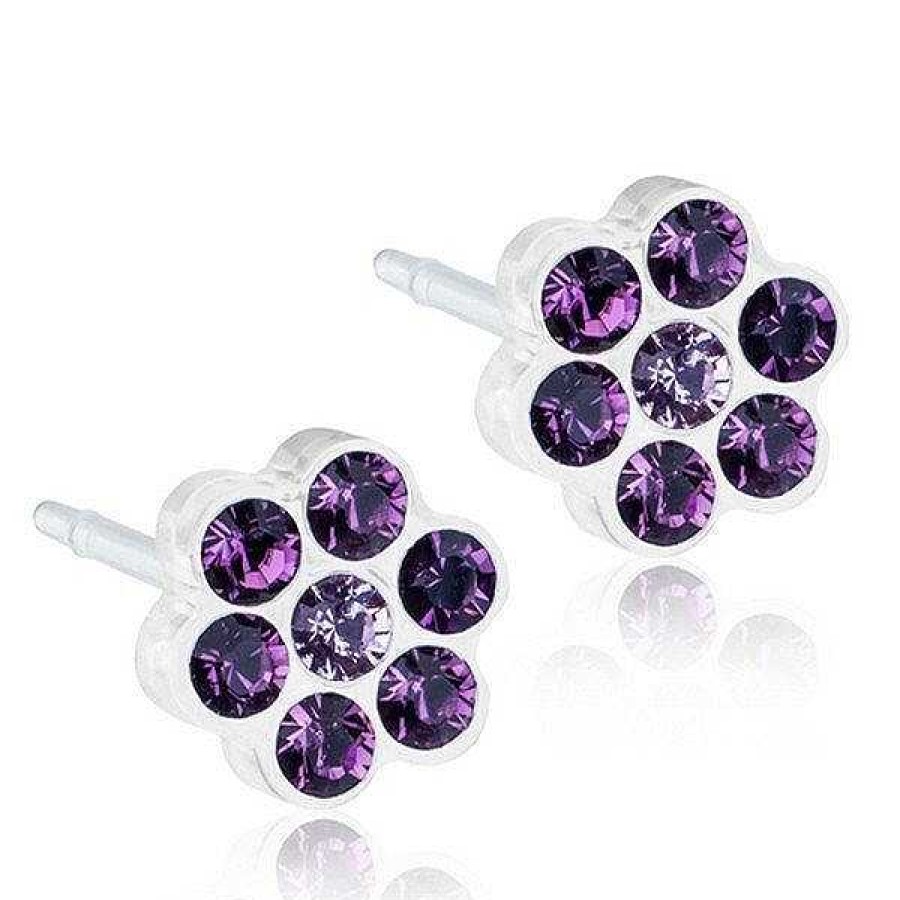 Kinderschmuck Blomdahl | Blomdahl - Ohrringe G Nsebl Mchen Amethyst Kristall 5 Mm