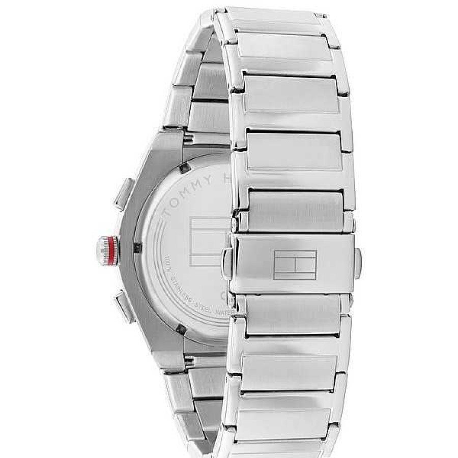 Uhren Tommy Hilfiger | Tommy Hilfiger - Connor Herrenuhr Aus Silber Mit Schwarzem Zifferblatt