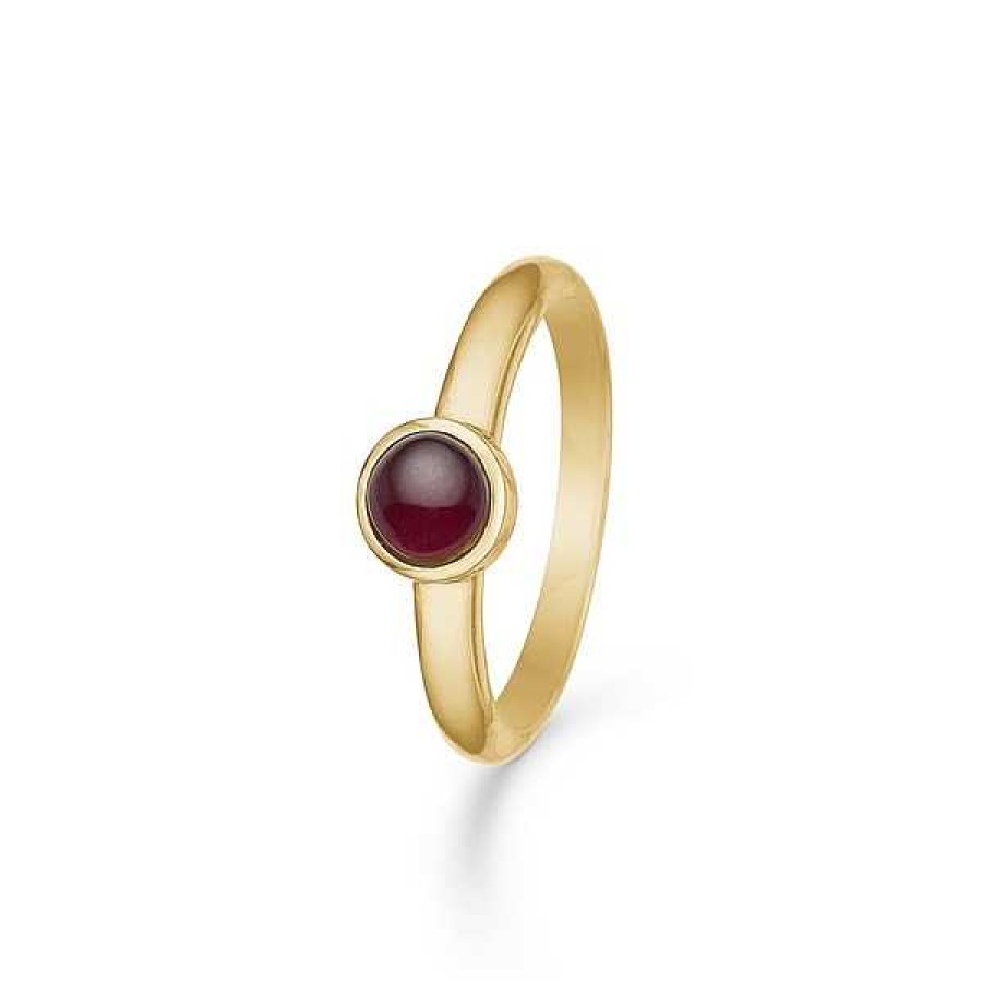 Ringe Mads Z | Mads Z - Cabochon-Ring Aus 14 Karat Gold Mit Rubin