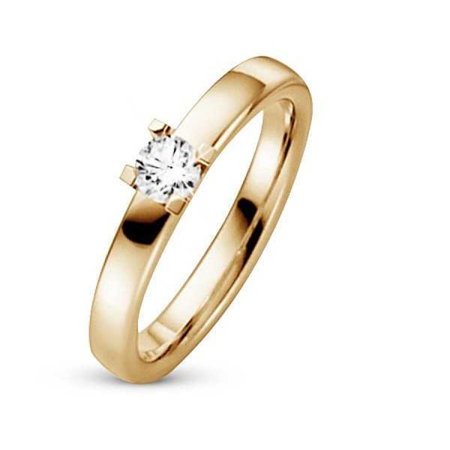 Ringe Aagaard | Aagaard - Verlobungsring Aus 9-14Kt. Gold Mit 0,20Ct. Tw/Si-Klimadiamant