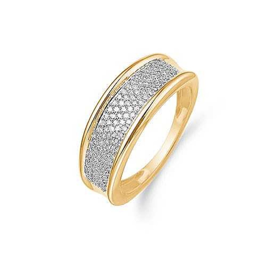 Ringe Aagaard | Goldring Aus 14Kt Mit Mehreren 0,0021Ct Diamanten