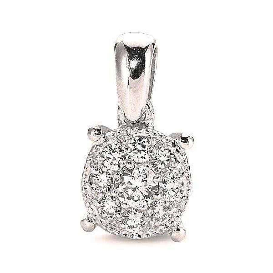 Halsketten Nuran | 14 Kt. Koronet-Anh Nger Aus Wei Gold Mit Diamant 0,11-0,37 Ct.