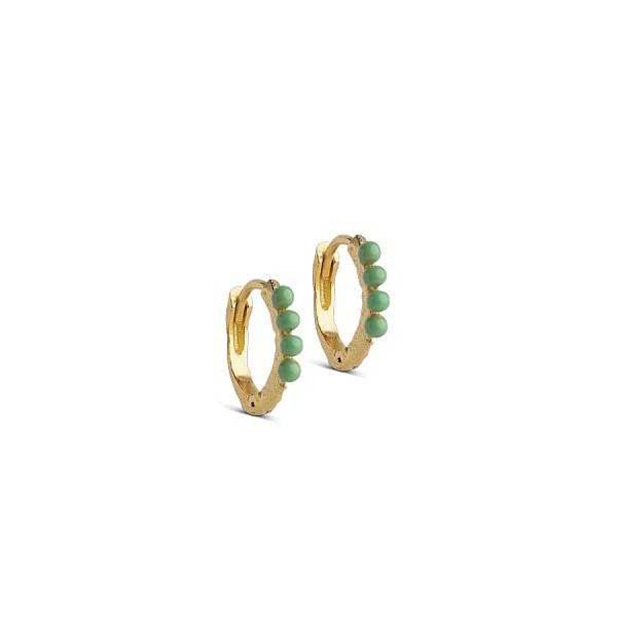 Ohrringe Enamel Copenhagen | Enamel - Paula Hoops 10Mm. In Vergoldete Silber (Gr N)