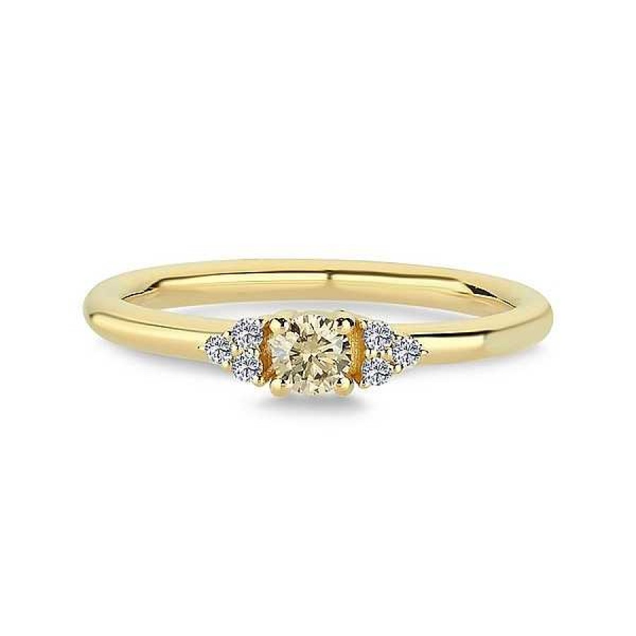 Ringe Nuran | Nuran - Champagnerring Aus 14 Kt Gold Mit Insgesamt 0,21Ct.