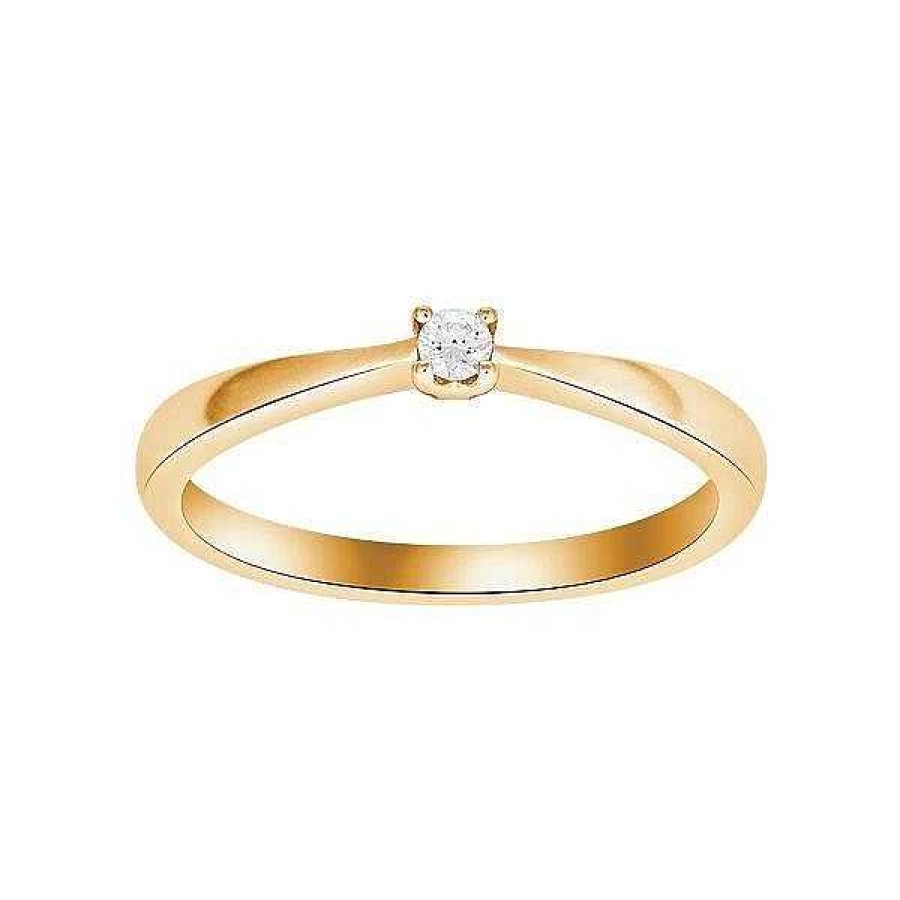 Ringe Siersbøl | Siersb L Herz Prinzessinnenring Aus Gold Von 0,05-0,25 Ct