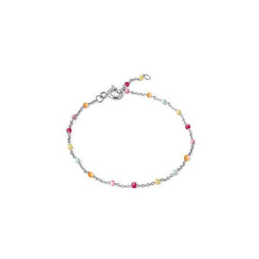 Armb Nder Enamel Copenhagen | Enamel - Lola Rainbow Armband In Silber